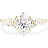 Juyoyo Moissanite Rings for Women,Diamond Engagement Rings 925 Sterling Silver/10K/14K/18K Gold Rings Wedding Bands for Women, Promise Eternity Ring Ideal for Her Size 3-10