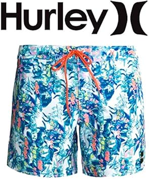 Amazon Hurley ハーレー レディースボードショーツ ショート丈サーフパンツ 花柄 水着 0 1 3 ホワイト 0 Hurley スポーツ アウトドア