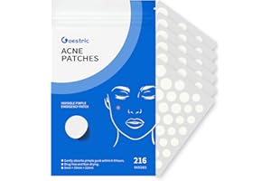 GOESTRIC Pimple Patches for Face Hydrocolloid Acne Patches, Invisible Zit Stickers Covering Blemishes, 3 Size Hydrocolloid Spot Stickers for Face and Skin (216 Count(Pack of 1))