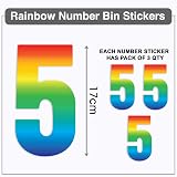 Sara Prints Pack of 3 Bin Number Stickers 17cm for Wheelie Bins Waterproof view 3