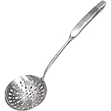 Skimmer Slotted Spoon, [Rustproof, Integral Forming, Durable] Newness 304 Stainless Steel Slotted Spoon with Vacuum Ergonomic