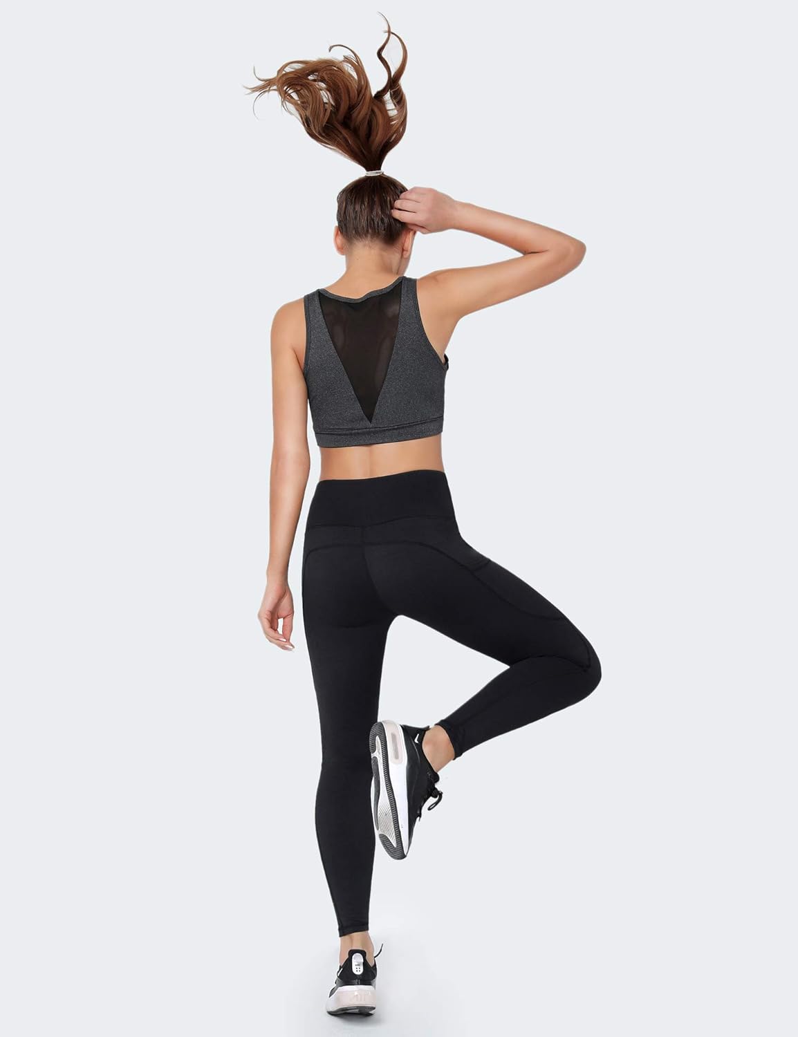 POSHDIVAH Ultra Soft Yoga Pants for Women High Waisted Tummy Control Workout Leggings with Pockets at  Women’s Clothing store