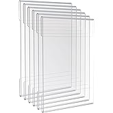 ZASIMO 8.5x11 Clear Acrylic Plexi Sign Holders with Double Sided Adhesive Tape, Wall Sign Memo Document Menu Holder for Office, Home, Store, Restaurant-No Drilling (6 Pack)