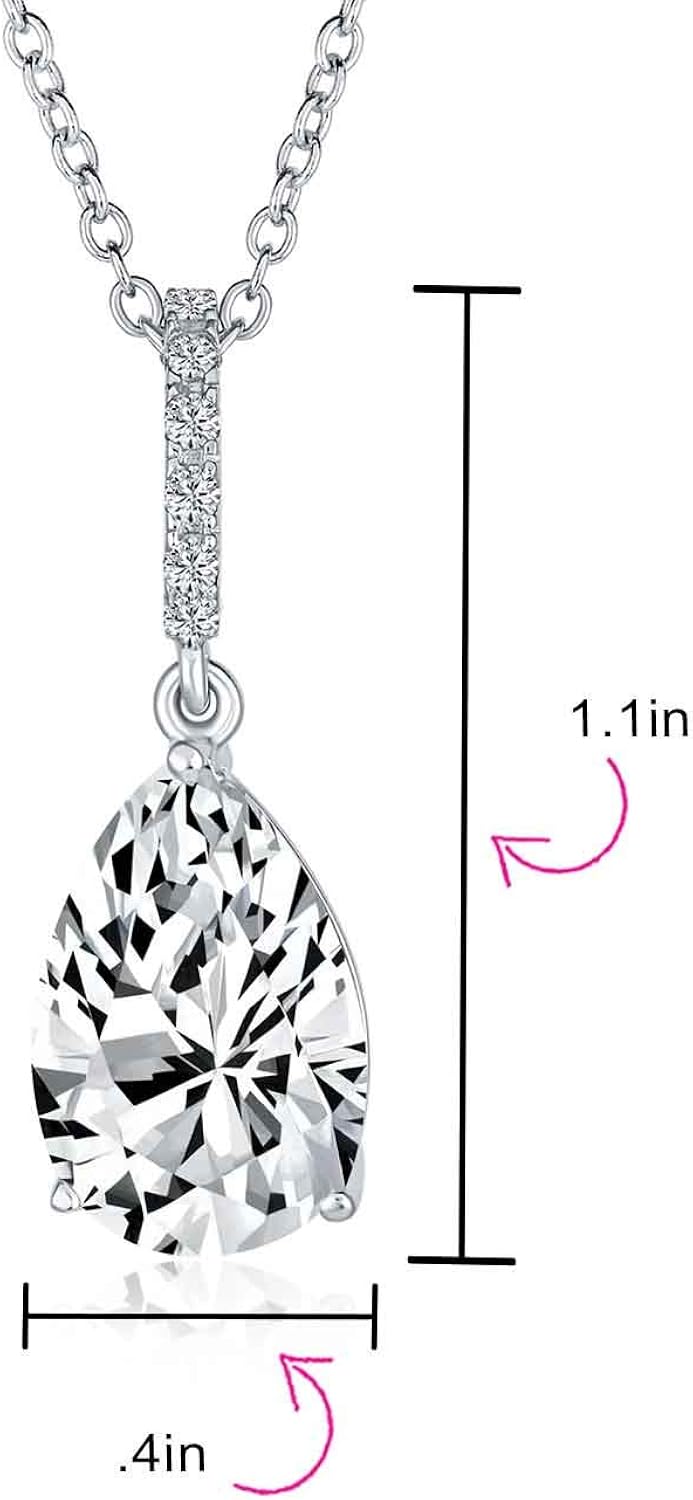 Tiny Teardrop Pave Pendant Pave 