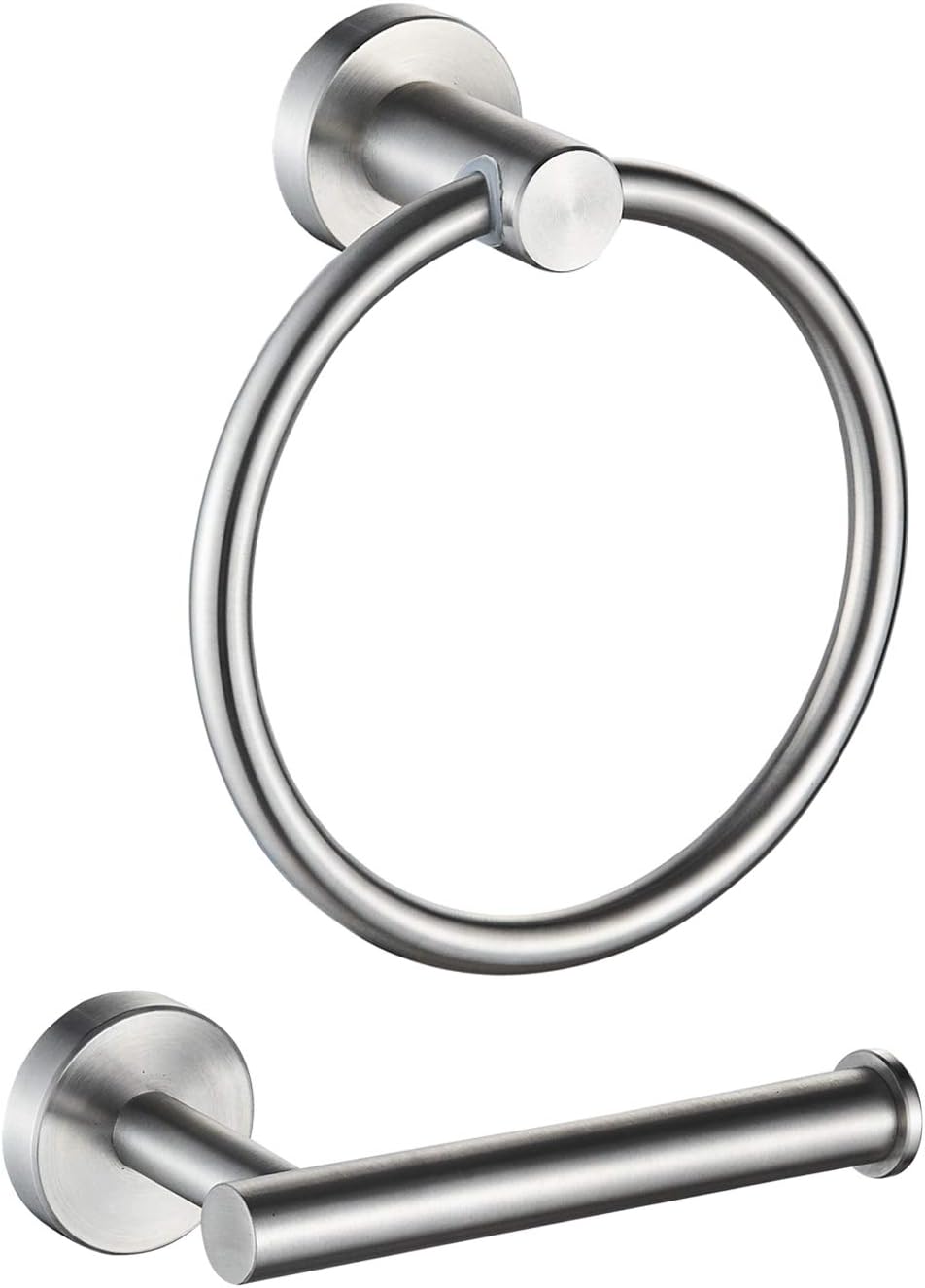 MARMOLUX ACC Bathroom Hardware Set 2 Piece-Black Towel Ring and Toilet Paper Holder Stainless Steel Bathroom Hand Towel Holder Towel Hanger Wall Mounted Matte Black MA911-2BK: Home & Kitchen