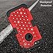 AdiWon Apple iPhone 5 Case iPhone 5S Case iPhone SE Case Glitter Crystal Diamond Bling Rhinestone Three Layer Hybrid Shock Resistant Cover for Girls/Women,Red Black