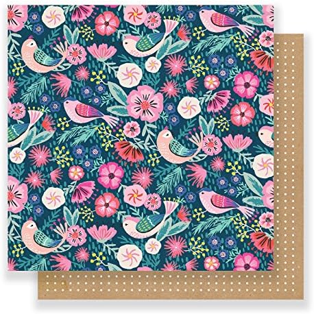 Crate Paper 25 Pack of 12 x 12 Inch Good Vibes Paper, 25 Piece