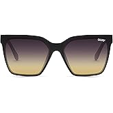Quay - Womens Sunglasses, Square Lenses with UV Protection, Oversized Sunglasses (Level Up, Matte Black)
