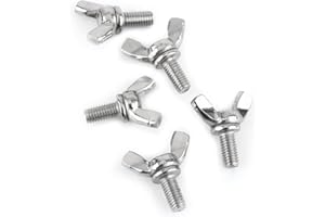 YWBL-WH 5 Pcs Machine Screw Set M5 Butterfly Wing Nuts Assortment Kit 304 Stainless Steel Wingbolt Screws and Bolts