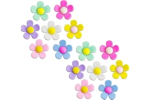 IOKUKI 14 PCS Flower Shoe Charms for Girls, PVC Shoe Charms for Women Kids