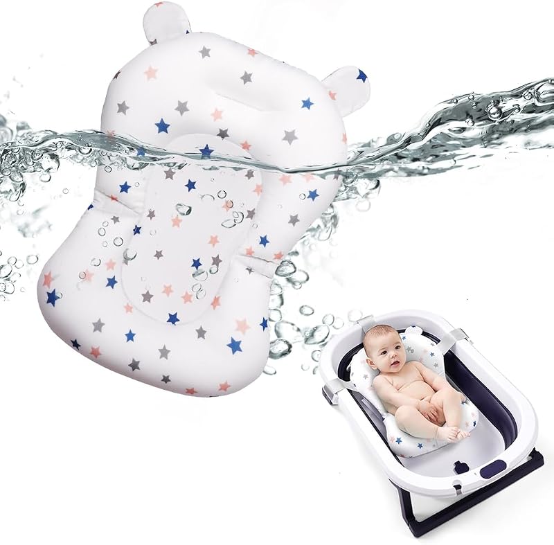 Aolso Newborn Bath Seat Support and Pad Non Slip Adjustable 0-3 Years