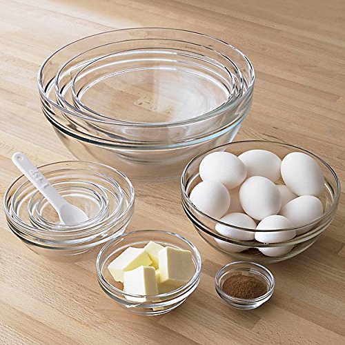 James Scott 10 Piece Set Stackable European Made lead Free Glass Kitchen Prep, Dipping Sauce, Dessert, Salads, Candy Dish or Nut Bowls. - Thumbnail 2