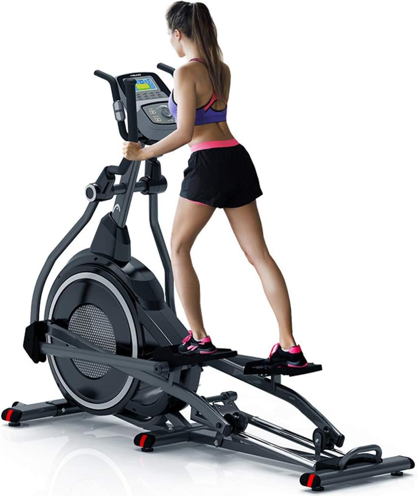 YAMMY Home Professional Elliptical Cross Trainer, Cardio Home Office Fitness Workout Machine with Quiet Brake System for All Ages Max User Weight 150 Kg