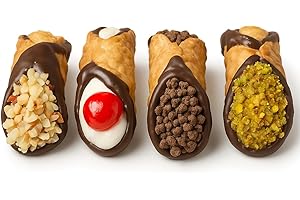 Andy Anand Chocolate Cannoli, 4 Flavors Made in Italy by world famous La Pasticceria, Sicily, Slowly savor for an amazing exp