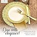 ELITE SELECTION Disposable Plastic Party Plates - 50 Pack Premium Quality 10.25” Dessert Plate - Elegant Round Cream Plate with Gold Lace Design - Ecofriendly Kitchen Dinnerware