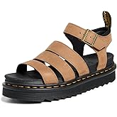 Dr. Martens Womens Blaire Sandal, Savannah Tan Nubuck, 10