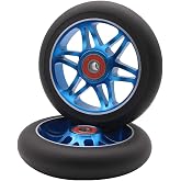 Z-FIRST 2Pcs 110mm Pro Scooter Wheels with ABEC 9 Bearings Fit for MGP/Razor/Lucky Envy/Vokul Pro Scooters Replacement Wheels (Blue)