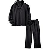 Yioaga Women's Carmel Tracksuit 2 Piece Set - Patrick Pullover Sweatshirt & Catherine Sweatpants - Casual Lounge Set