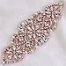 XINFANGXIU Rose Gold Small Beaded Crystal Decorative Patch Rhinestone Applique with Beaded Pearls Embellishments Sew Iron on Hot Fix for Bridal Wedding Dress Sash Belt Garters Headpieces