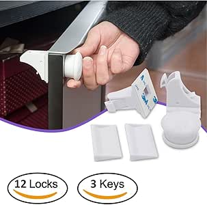 LONGFITE - Bloqueo magnético para armario de seguridad infantil, 12