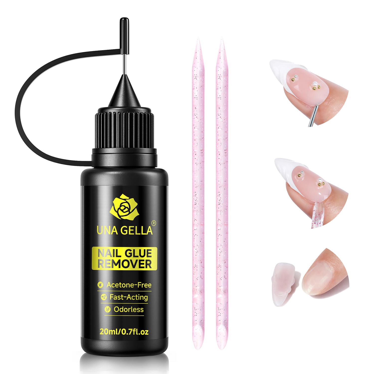 Photo 1 of ***FACTORY SEALED***
UNA GELLA Nail Glue Remover for Press on Nails?20ml Pinpoint Non-Acetone Gel Nail Glue Remover for Nails Tips?Gentle GLUE Remover with Upgraded Stick Easy Removal DIY Manicure Supply