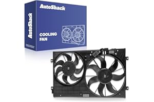 AutoShack Radiator Cooling Fan Assembly Replacement for 2005-2018 Volkswagen Jetta 2012-2018 Volkswagen Passat 1-PC