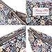 Parateck Floral Print Zipper Cosmetic Makeup Case Pouch Travel Bag Tote, Large (Black)