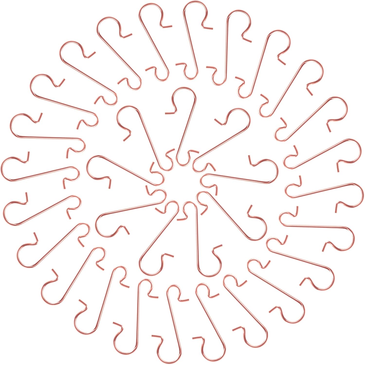 Ornament Hooks - Naler Christmas Ornaments Hooks Stainless Steel S-Shaped Hangers for Christmas Tree Ornaments Decorations, 120 Pack, Rose Gold