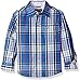 Nautica Boys' Sea Mark Plaid Long Sleeve Woven Shirt