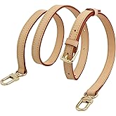 COLSEEY Genuine Vachetta Leather Crossbody Strap Genuine Leather Adjustable Replacement Strap for Shoulder Bag Handbag Purse