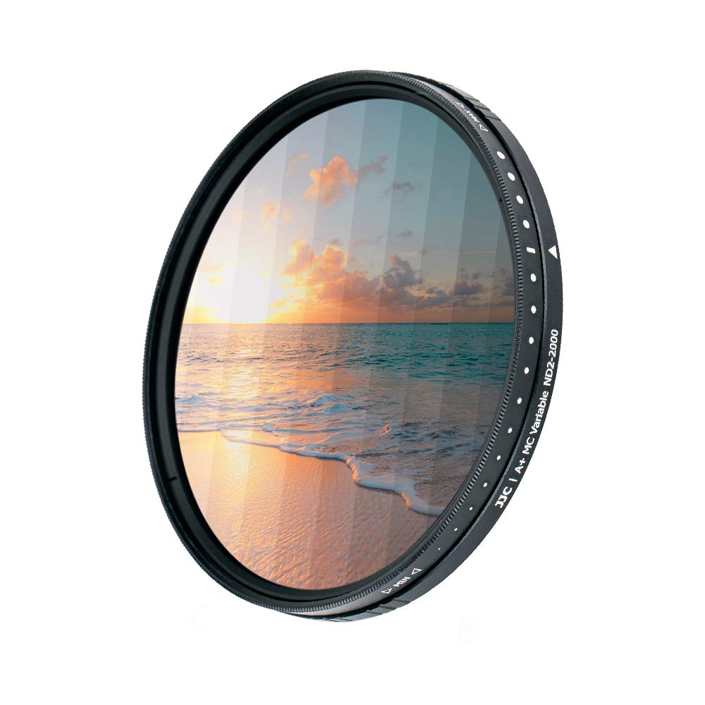 JJC 40.5mm Variable ND Filter (ND2 - ND2000) Adjustable Neutral Density Lens Filter, 18-Layer Coating, HD Optical Glass, Camera Lens Filter Perfect for Landscape Photography