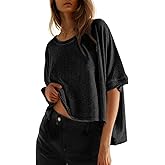 Dokotoo Summer Shirts 2026 Womens Solid T Shirts for Women Loose Oversized Tops Basic Tee