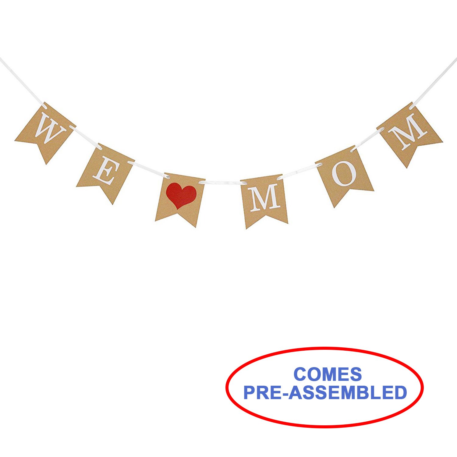 Buy Mothers Day Decorations We Love Mom Banner Garland Happy