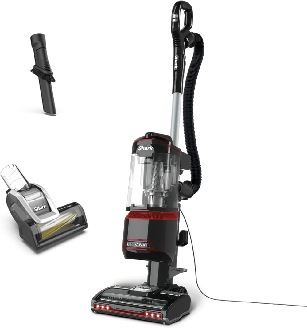 Shark Corded Upright Vacuum NV602UKT Lift-Away Pet Red Black 750W 8m