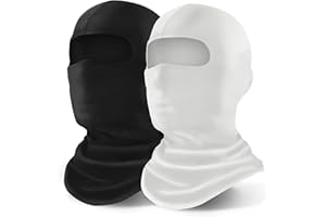 YESLIFE 2 Pieces UPF 50+ Balaclava Ski Mask, Motorcycle UV Protector, Motorcycle Helmets Face Mask for Men and Women
