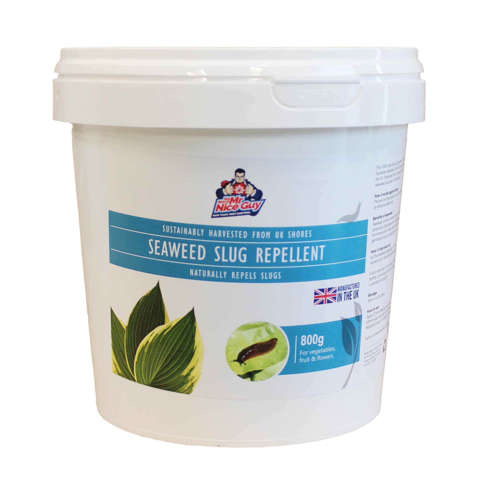 Slug & Snail Repellent For Garden 800g – Indoor and Outdoor Use – Natural British Seaweed Granules – Spiky Texture Creates Physical Barrier – Copper Tape Alternative – Safe For Pets - Seedzbox