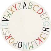 Topotdor Round ABC Area Rug,40 Inch Soft Floor Carpet,Multi Color | Rainbow Washable Alphabet Circle Rug,Non Slip Floor Mat Ideal for Bedrooms,Kids Rooms,Classrooms