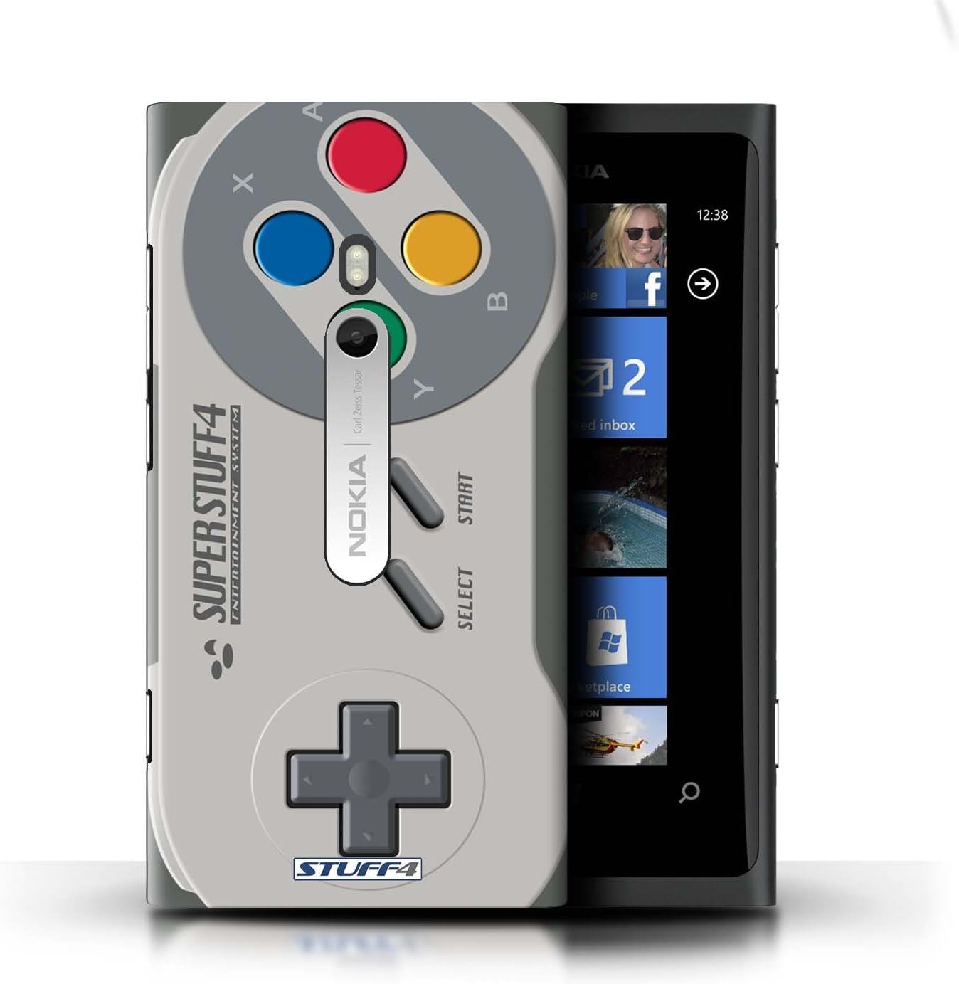 Stuff4 Phone Case for Nokia Lumia 800 Games Console Super Nintendo Design Transparent Clear Ultra Slim Thin Hard Back Cover