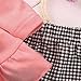 XILALU Kids Girls Long Sleeve Flower Bow Shirt Plaid Pant Set Clothing (1-2Y, Pink)