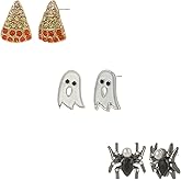 MADISON TYLER Halloween Earrings for Women | Cute Ghost Spider Frankenstein Dangle Earrings Tiro | Jewelry at Halloween Party | Holiday Gift