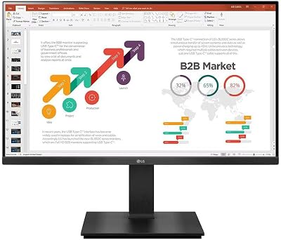LG 24BP45SP-B 23.8" 1920x1080 IPS Monitor HDMI DP Pivot Speaker 5ms Black
