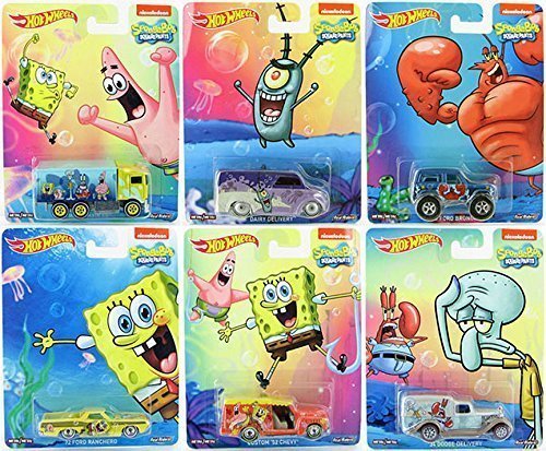 SpongeBob Square Pants Pop Culture set 2015 with Mr. Krabs, Squidward, Patrick & Plankton Hot Wheels