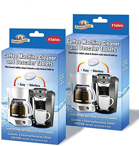 Amazon Com Parker Bailey Coffee Machine Cleaner Descaler Tablets 2 Pack 8 Total Tablets 8 Uses Kitchen Dining