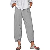 Springrain Women's Capri Pants Casual Summer Cotton Cropped Lounge Pants Trousers