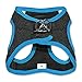 Best Pet Supplies - All Weather Mesh, Reflective, No Pull Harness for Small, Medium Dogs, Cats - Secure with Hook & Loop Fastener, Buckle, Double D-Rings - Blue Trim, M