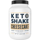 Keto Cheesecake Meal Replacement Shake, 32oz | Low Carb Protein Powder Shake Mix, High Fat with MCTs, Collagen Peptides and Real USA Cream Cheese