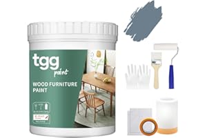 tgg Wood Furniture Paint-chalk paint for furniture,wood paint All in One paint kitchen cabinet paint,countertop paint-non toxic,No Sanding or Priming (Grey Blue)