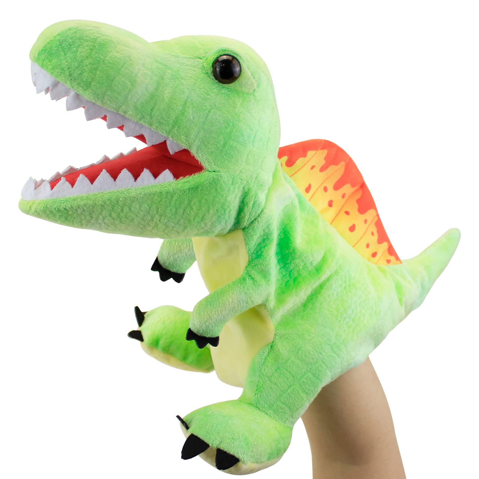 Hand Puppets Dinosaur Puppets for Kids, Dinosaur Toys for Boys Girls, Plush Dinosaur Stuffed Animal Story Toys Gifts for 3-6 Year Old Boy (Spinosaurus)