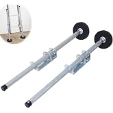 WUSILILU Ladder Leveler Pair, 18.5-22.44in Adjustable Extension Ladder Leg Ground Leveler with Engraved Anti-Slip Pattern Steel Pole, Universal Stair Ladder Stabilizer, Ladder Aide Leveling Feet