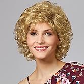 Dai Cloud Short Blonde Curly Wig for White Women Natural Looking Synthetic Halloween Cosplay Costume Wig